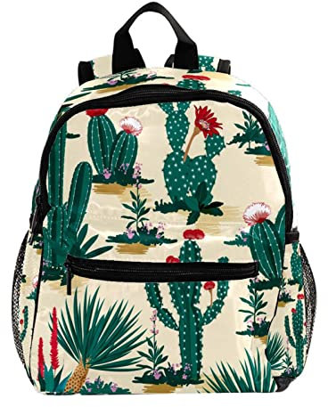 Leichter Schulrucksack für Kleinkinder, mit grünem Kaktus, Wüstenmotiv, kleine Reisetasche, Schultertasche für Jungen, Mädchen, Kinder