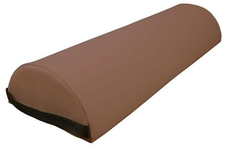 Zen — Grand Demi-Rouleau pour Tables de Massage et de thérapie 60 × 23 x 11 cm - Coussin Table de Massage pour Les articulations - Rouleau pour Les Genoux — Coussin Table de Massage (Chocolat)