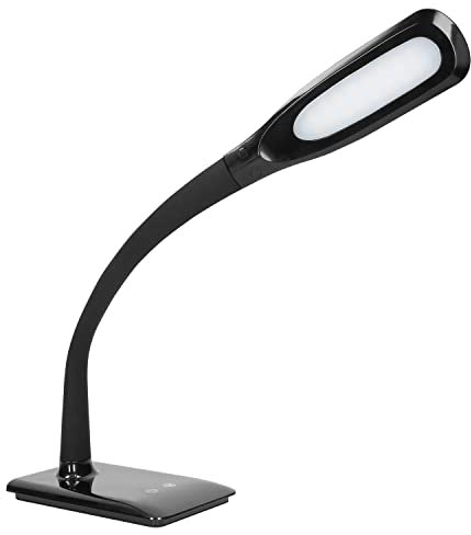 H4L LED Schreibtischleuchte 7W dimmbar schwarz Schreibtischlampe Tischleuchte modern