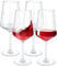 FWEEK Set of 4 Large Plastic Wine Glasses 580MLml Unbreakable Reusable Polycarbonate Clear Red Wine Glasses for Party Camping Picnics Hot Tubs Pools