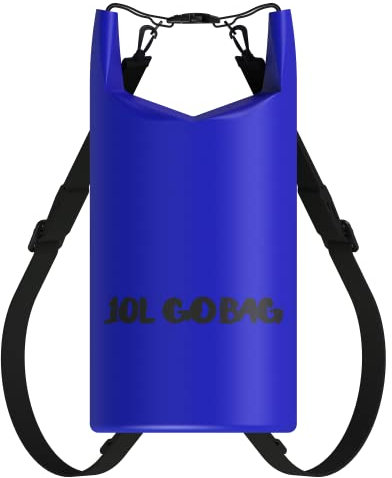 iChewie - Go Bag - Sac étanche - Sac de Compression à roulettes pour Garder l'équipement au Sec pour Kayak, Plage, Rafting, Bateau, randonnée, Camping, pêche, etc. - 10L Bleu