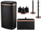 Tower Cavaletto Black & Rose Gold Kitchen Accessories set of 7-58L Sensor Bin, Bread Bin, 3 Canisters, Mug Tree & Towel Pole Contemporary Matching Set