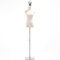 HWSY Weibliche Schaufensterpuppe mit silbernem Metallsockel, Ständer und Kopf, für schwere Brautkleider, Hochzeitskleider, Kleiderständer, Off White (Color : Rectangle Metal Base, Size : Medium)