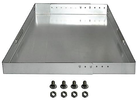 DISPRA Kamin, Aschewanne mit Pulverbeschichtung für Kaminrost, ausziehbarer Aschebehälter, Glutkasten aus verzinktem Stahl, verstellbarer Aschehalter, Ablagefach