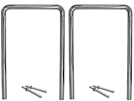 2x TRUTZHOLM Fahrradanlehnbügel 118x78cm aus Edelstahl zum Einbetonieren Fahrradständer Anlehnbügel Parker