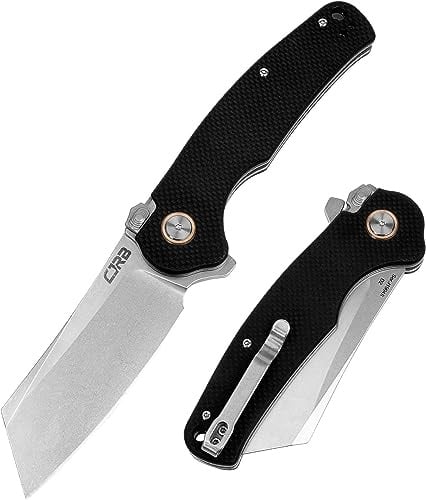 CJRB Crag Black G10 Taschenmesser J1904 aus D2 Stahl mit Keramik Kugellager mit Recoil Sicherung