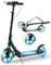 Hyiatyo Roller Kinder 8 Jahre, LED beleuchtet Räder Klappbar Cityroller Höhenverstellbar, Roller Tretroller mit handbremse und Glocke für Kinder 10 Jahre und Erwachense bis 100kg