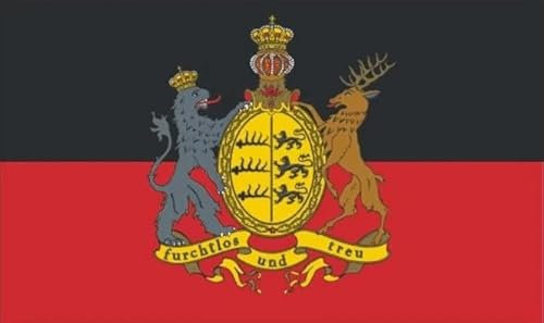 2 x Aufkleber Flagge Württemberg furchtlos und treu 8 x 5 cm Sticker Flagge Fahne