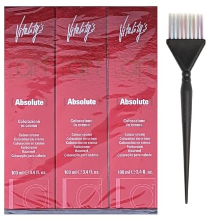 Vitality´s Art Absolute Haarfarbe 3x 100ml + Färbepinsel spezial (5-00)
