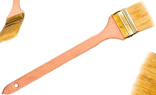 ToolSpace Gebogener Kalorienbinderpinsel | Heizkörperpinsel | Breite 63 mm | Gesamtlänge: 36 cm | Borsten: dichte, natürliche Borsten| Griff: Buchenholz | 1 Stück