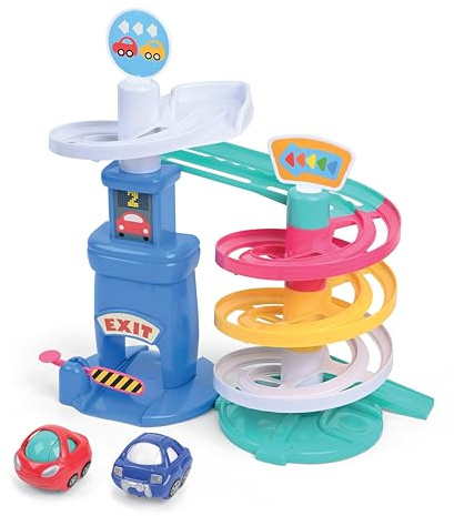 Kidoozie Park 'n Roll Garage - 4-Story Spiral Ramp Parking Fun for Toddlers 18+ Months!