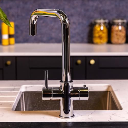 Flode Kyld 4 in 1 Boiling Water Tap Full Kit with Chiller | Tap, Chiller, Boiler & Filter Full Kit | 4 in 1 Instant Boiling Tap Kit (Polished Chrome)