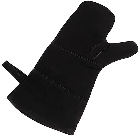 Hemobllo Feuerfeste Grillhandschuhe Aus Aramid Hitzebeständige Schweißhandschuhe Für Kamin Herd Ofen Bbq Gartenarbeit Camping Topflappen