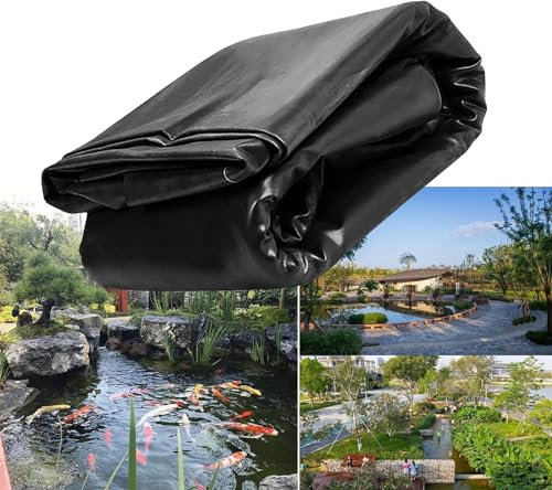 Revestimiento para estanque HDPE Lámina para Estanque Espesor 0.12mm 2x2m 3x4m 5x7m Prueba de rasgaduras, Forros para Estanque Flexible, para estanques de peces fuentes jardín ( Tamaño : 2x1.5m )