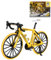 Cudeyrey Finger Fahrrad Modell, 1：8 Mountainbike Modell Spielzeug, Mini Fahrrad Modell Spielzeug, Miniatur Finger Bike für Kinderspielzeug, Micro Landschaft Dekoration und Geschenke (Gelb)