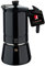 BERGNER COPPER - Cafetera 6 Tazas 14.2x10.5x20 cm Acero Inoxidable Negro - Resistente y Elegante - Fácil de Mantener, Negro/Cobre