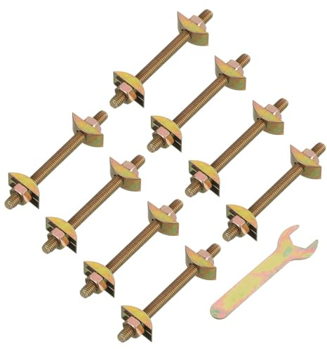 sourcing map 5/16 x 4 CounterTop Connector, 8 Set Table Fastener Furniture Connecting Kit Used to Connect Table Top Bed Butcher Block CounterTops