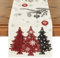 Artoid Mode Camino de Mesa de Navidad con Pinos Rojos, Decoración Navideña de Invierno para Mesas de Cocina, Decoración de Fiestas de Interior 40x140 cm