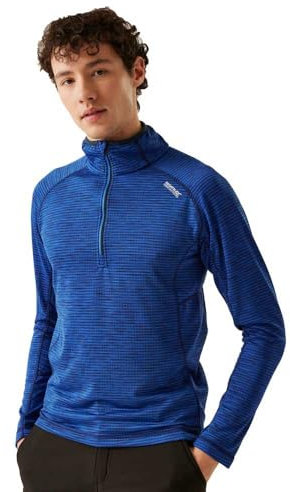 Regatta Mens Yonder II Half Zip Outdoor Pullover Fleece - Olympian Blue - S