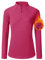 MoFiz Damen Trainingsshirt Fitness UV Shirt Langarmshirt mit reißverschluss Atmungsaktiv Gym Top Langarm Sport Oberteil Rosa XXL