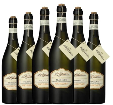 Le Contesse Frizzante Glera Prosecco di Valdobbiadene Superiore di Cartizze 75 cl Weißer Sekt (Karton mit 6 Flaschen von 75 cl)