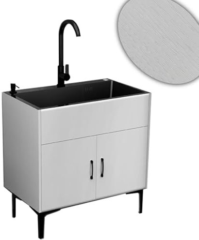 GODFSAHG Mueble para Fregadero, Mueble bajo para Lavabo, Fregadero para organización de Cocina, Lavabo para Exteriores, con Fregadero y Grifo, para Exterior, Interior, Garaje, Cocina, lavad