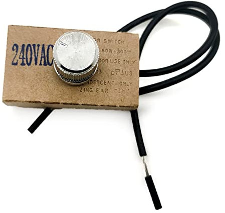 120V/240VAC 300W Lamp Rotary Dimmer On-Off Switches Speed Controller LED Stepless Dimming Replacement Repair