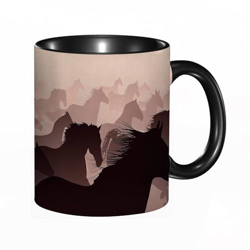 reyawdf Original Tasse mit lustigem Design,Reflexion der Running s Race Champion Sports Hobby Grafik,330ml, für Kaffee- und Teeliebhaber, als Geschenk für Weihnachten, Geburtstag und mehr