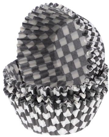 Garneck Muffinförmchen 100 Stück – Einweg-Muffinförmchen in Rot Und Schwarz Mit Autos – Ideal Für Kindergeburtstage Und Rennwagen-Partys – Kreative Backideen