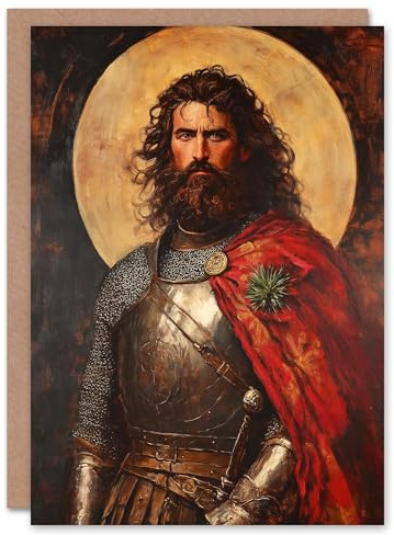 Artery8 Greeting Card William Wallace Scottish Knight Portrait Painting Blank For Him Or Her Art Birthday Card