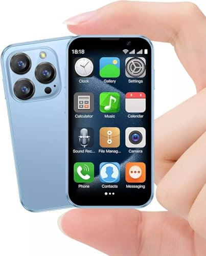 McMgc Mc15mini desbloquear teléfono 4G, mini smartphone de 3,0 pulgadas, doble tarjeta, batería de 2000 mAh, cámara de fotos 5MP + 5MP, teléfono base desbloqueo (azul)