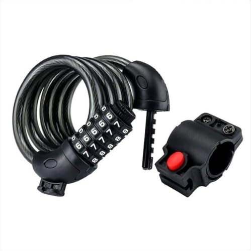 Fahrradschloss 120 cm, 5 stellig, Bike lock Bicycle Fahrrad Schloss, Motorrad, Fahradschloss, Schloß Fahrradschlösser, Kinder, Zahlen, hohe Sicherheit, Roller, Kinderwagen