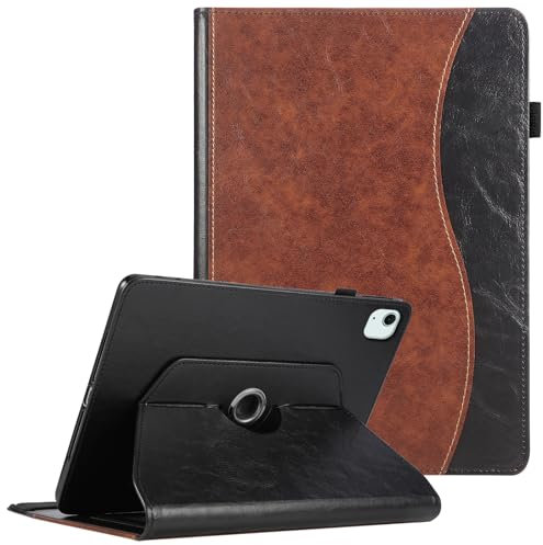 Vaitasy Coque pour iPad Air 11 2025/2024 iPad Air 5/4 10.9 2022/2020, Rotation à 360 Degrés Support Étui avec Business Cuir PU pour iPad Pro 11 2022/2021/2020/2018 - Brun