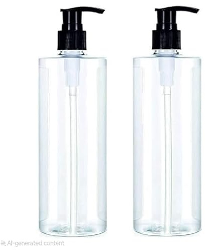 ETSAP Lot de 2 flacons distributeurs de liquides transparents de 500 ml pour le visage, les cheveux, le jardin, le désinfectant et plus encore