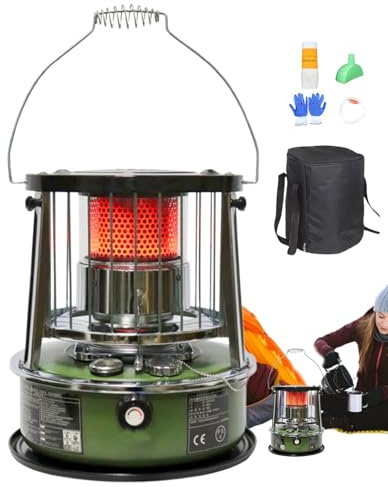 Radiador De Terraza Al Aire Libre De Queroseno - Equipo De Calefacción No Eléctrica - Radiador De Camping De Altura Ajustable Para Espacio Interior Baño Tienda Camping Terraza
