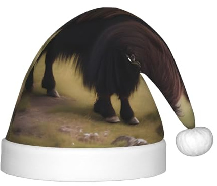 XZDPY Mighty Highland Yak Weihnachtsmütze für Kinder, Urlaubsparty-Kostüm-Zubehör, Festival-Kopfbedeckung für Neujahr