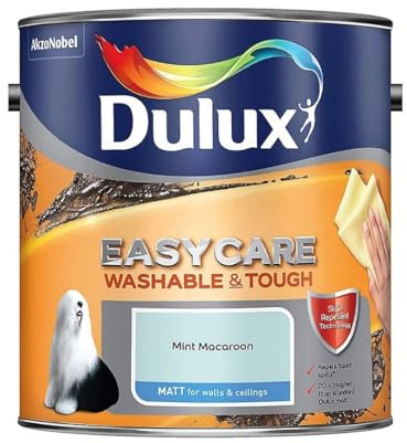 Mint Macaroon Dulux Easycare Matt Emulsion Paint 2.5L – Washable & Stain Resistant, Durable Matt Finish, Quick Dry, Low Odour Interior Wall & Ceiling Paint
