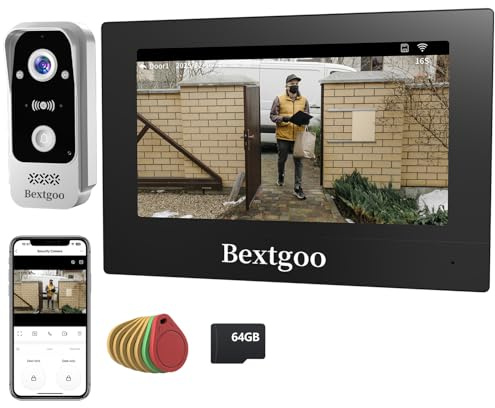 2K Visiophone Connecté Interphone Vidéo 2 Fils, Écran Tactile Couleur 7