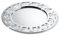 Alessi Ethno-Tablett, rund, Edelstahl, Silber, 9.5 x 33 x 9.5 cm