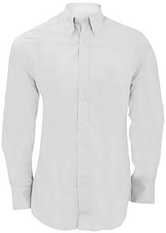 Kustom Kit Mens City Long Sleeve Business Shirt (19inch) (White)