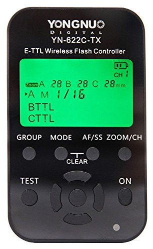 Yongnuo YN622TX Canon – Kabellose Blitz-Fernsteuerung (TTL, LCD, 100 M) - Schwarz