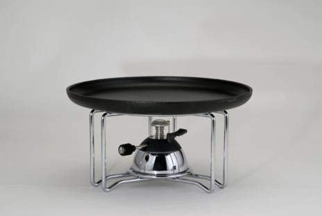 CONJUNTO PLATO DE HIERRO 26 CMS. ACERO (INCLUYE QUEMADOR) marca Alexalo