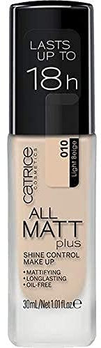 Catrice All Matt Shine Control Make Up, Foundation, hohe Deckkraft, vegan, mit Vitamin E und EvermatTM, Nr. 010 Light Beige