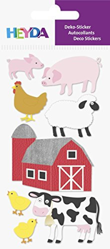 Heyda 203780609 Stick-On's Mix, Motiv: Farmtiere