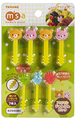 トルネ TORU-P-3077 Food Pick, Bento Box, Kunststoff, Mehrfarbig