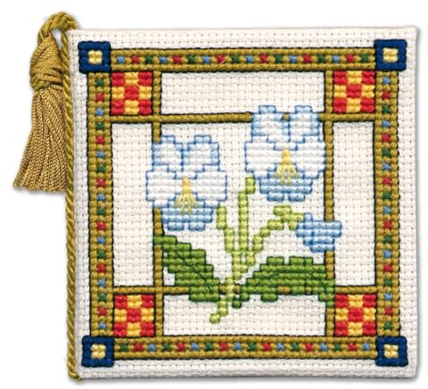 Textile Heritage Needle Case Counted Cross Stitch Kit - Mediaeval Garden