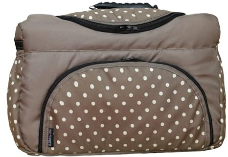 Wickeltasche PIA Baby-Joy XXL XXXL Übergroß Windeltasche Pflegetasche Babytasche Tragetasche TP-46 Beige Punkte