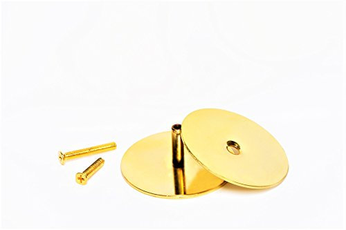 TUFF STRIKE Hole Cover | Removed Lockset Filler Plate | Door Knob Cover Plate | 2 5/8 | | Polished Brass