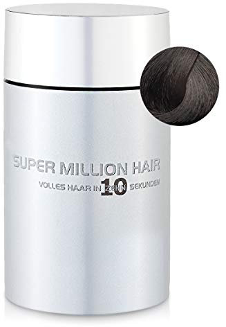 Super Million Hair Haar Fasern und Schütthaar, hochwertiges Streuhaar zur Haarverdichtung, 25 g, Dark-Brown (2)