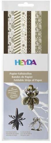 HEYDA Papier-Faltstreifen ''Christmas'', gold/creme/braun